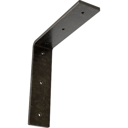 Ekena Millwork Hamilton Steel Bracket, Antiqued Warm Silver 2"W x 8"D x 8"H BKTM02X08X08HAAWS